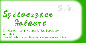 szilveszter holpert business card